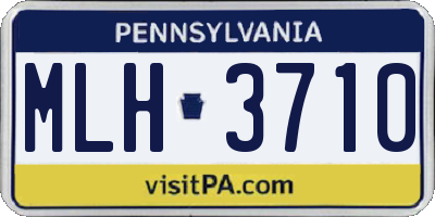 PA license plate MLH3710