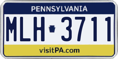 PA license plate MLH3711
