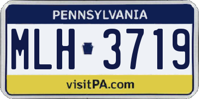PA license plate MLH3719