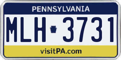 PA license plate MLH3731