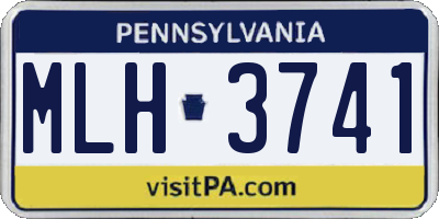 PA license plate MLH3741