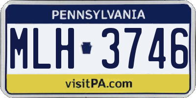 PA license plate MLH3746