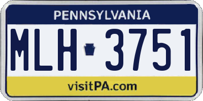 PA license plate MLH3751