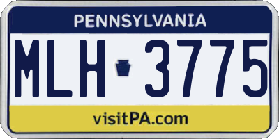 PA license plate MLH3775