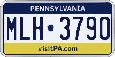 PA license plate MLH3790