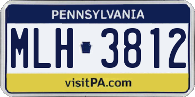 PA license plate MLH3812