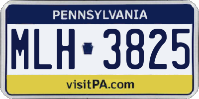 PA license plate MLH3825
