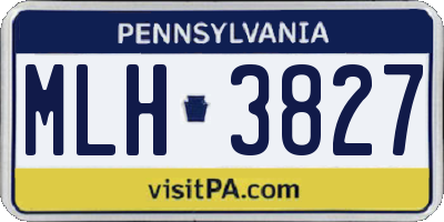 PA license plate MLH3827