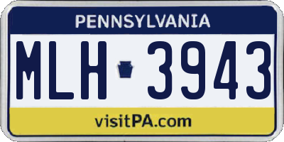 PA license plate MLH3943