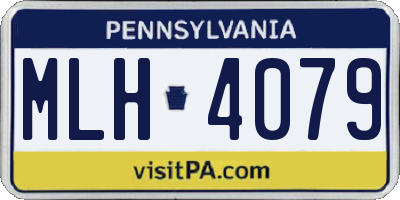 PA license plate MLH4079