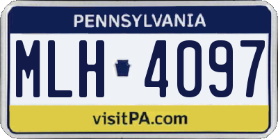 PA license plate MLH4097