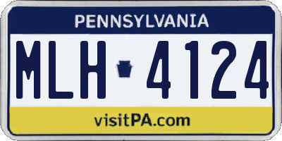 PA license plate MLH4124