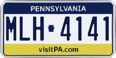 PA license plate MLH4141