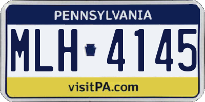 PA license plate MLH4145