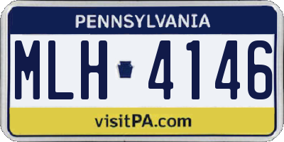 PA license plate MLH4146