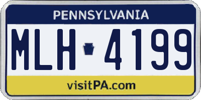 PA license plate MLH4199