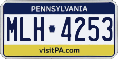 PA license plate MLH4253