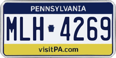 PA license plate MLH4269