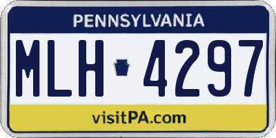 PA license plate MLH4297