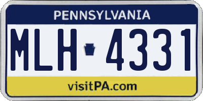 PA license plate MLH4331