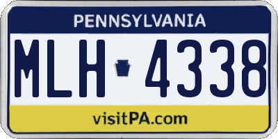 PA license plate MLH4338