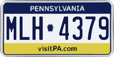 PA license plate MLH4379