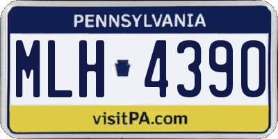 PA license plate MLH4390