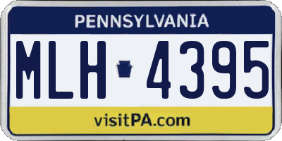 PA license plate MLH4395