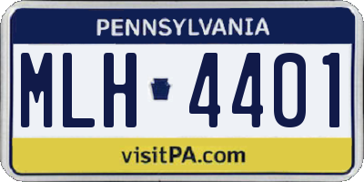 PA license plate MLH4401