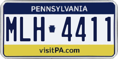 PA license plate MLH4411