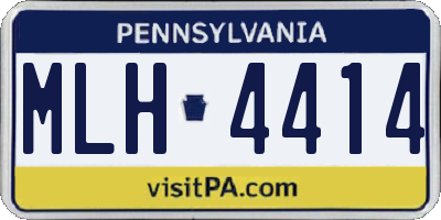 PA license plate MLH4414