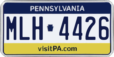 PA license plate MLH4426
