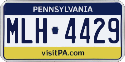 PA license plate MLH4429