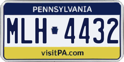 PA license plate MLH4432