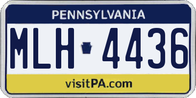 PA license plate MLH4436