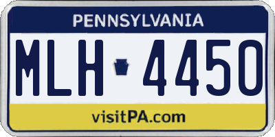 PA license plate MLH4450