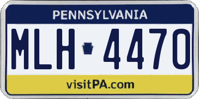 PA license plate MLH4470