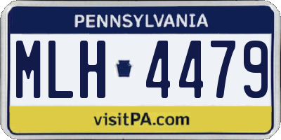 PA license plate MLH4479
