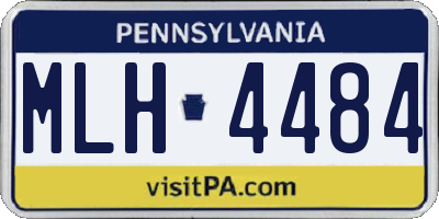 PA license plate MLH4484