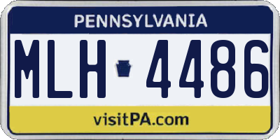PA license plate MLH4486