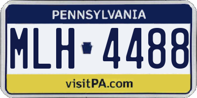 PA license plate MLH4488
