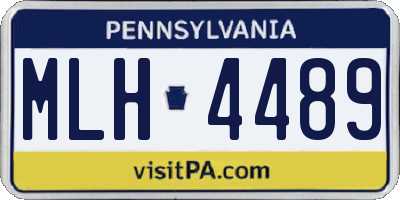PA license plate MLH4489