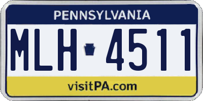 PA license plate MLH4511