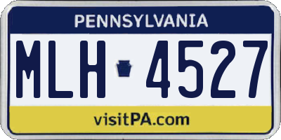 PA license plate MLH4527