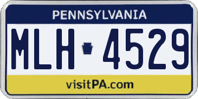 PA license plate MLH4529