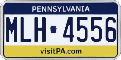 PA license plate MLH4556