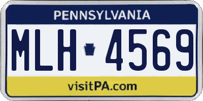 PA license plate MLH4569
