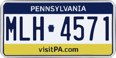 PA license plate MLH4571