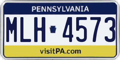 PA license plate MLH4573