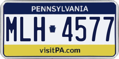 PA license plate MLH4577